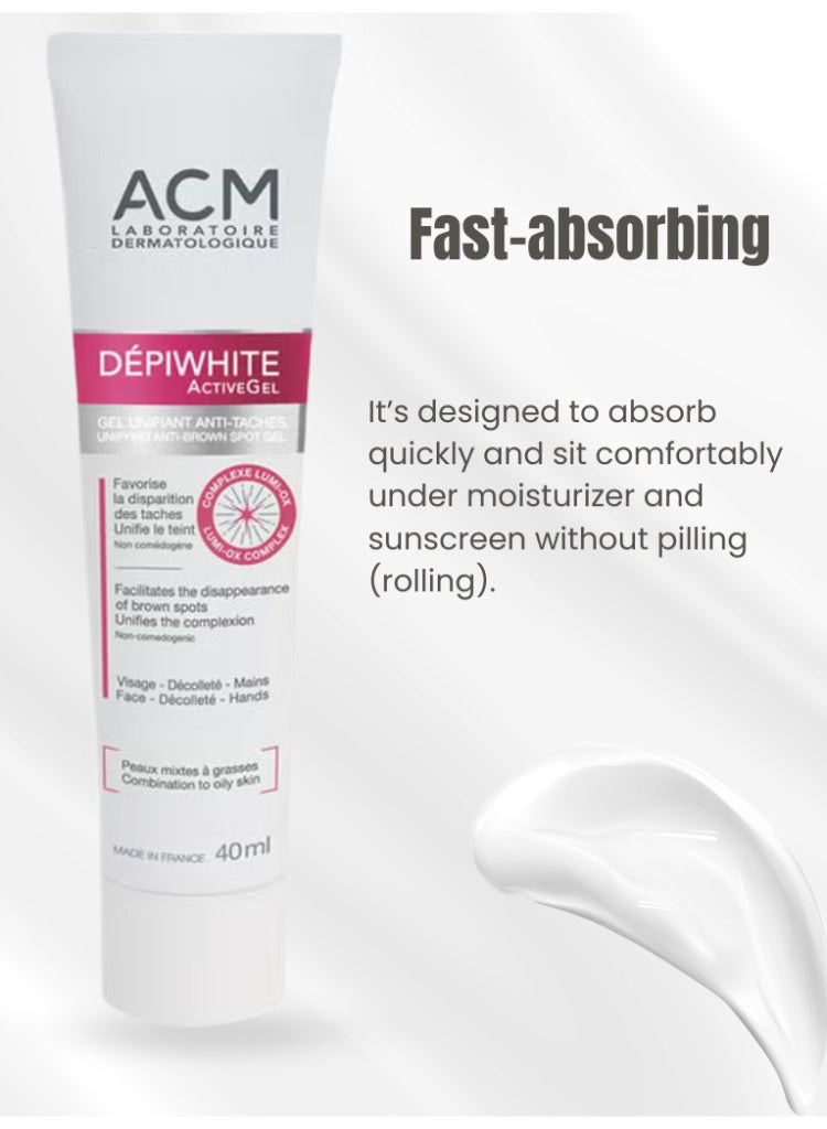 ACM Laboratoire dermatologique ACM Dépiwhite Active Gel – Targeted Dark Spot Corrector for Hyperpigmentation, Melasma-Look & Post-Acne Marks | Brightening Gel - Image 5