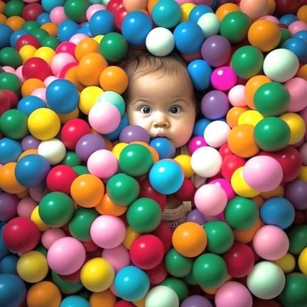 EEVOVEE EEOVEE 50 Pcs 6 cm Soft and Safe Multi Colour Fun Packed Plastic Pool Balls for Kids, 8 Colorful, BPA-Free and Non-Toxic Plastic Balls for Kids - ISI 9873 Safety Certified - Image 1