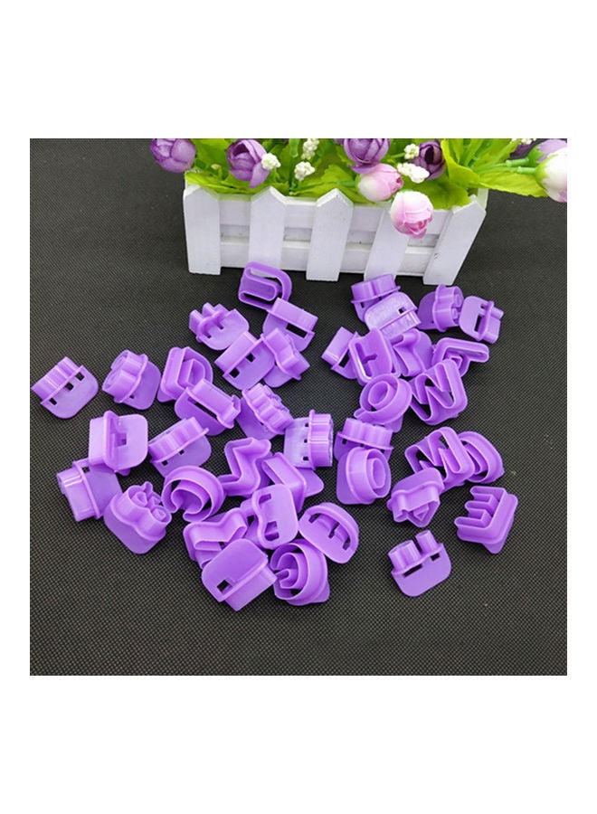 NIBEMINENT 40-Piece Uppercase Alphabets, Numbers, Symbols Cookie Cutter Cake Baking Molds Purple - Image 5