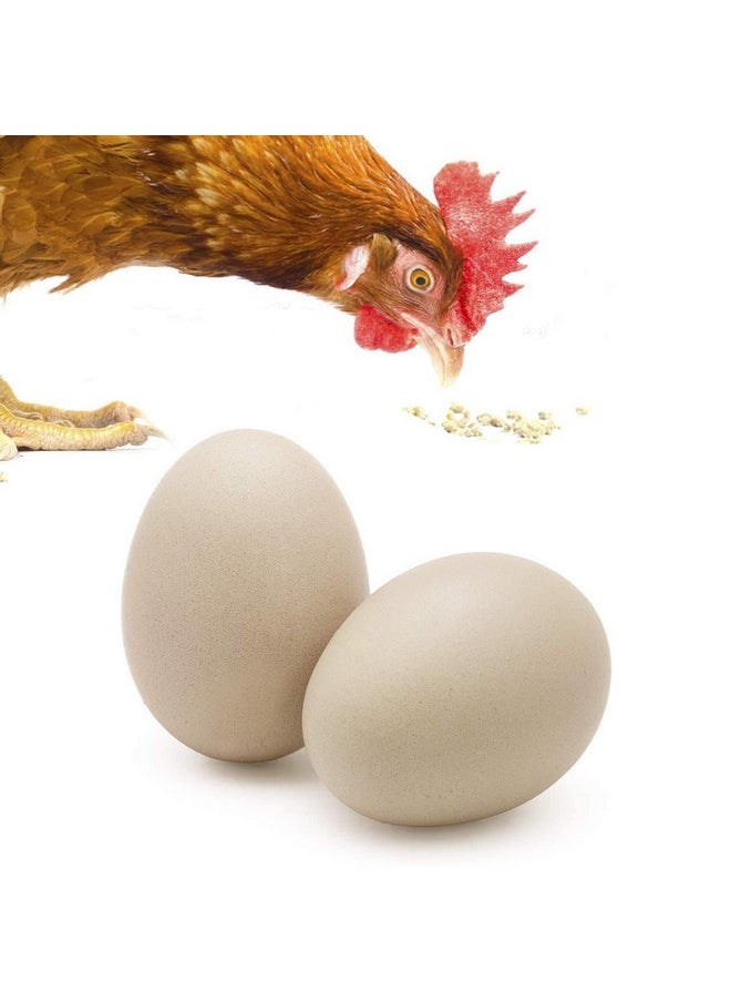 SunGrow - Fake Wooden Eggs To Train Chicken & Duck From Laying In The Nesting Boxes & To Stop From Eating Own Eggs, 2 Pcs Per Pack - Image 1