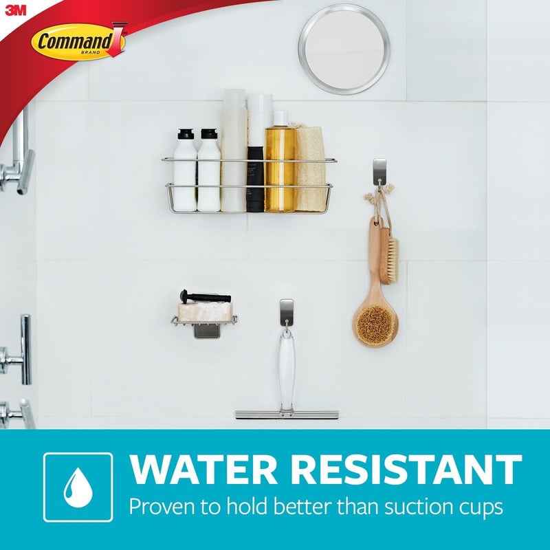 كوماند 821079049512 شرائط مقاومة للماء للحمام، شريطان متوسطان و4 شرائط كبيرة (BATH22-ES-E)، عبوة واحدة، أزرق - Image 4