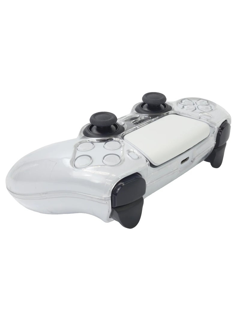 Crystal Protective Case for PS5 Controller, Anti-Scratch Anti-Slip Cover, Transparent Material, Easy to Install, Lightweight and Durable (Clear)