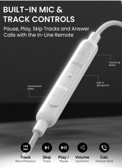 Remson [Apple MFi Certified] Remson Wired Mono Stereo Earphone MFi Lightning Connector Headphone/Earphone/Earbud Hi-Fi with In-Line Remote Compatible for iPhone 14 13 12 11 Pro Max iPhone XS Max – White  - Image 3