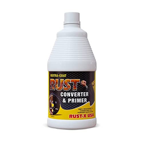 RUST-X Neutracoat Rust Converter Eco-Friendly Primer All-In-One |Ultimate One-Step Solution To Convert Rusted Metal Surfaces And Prevent Further Rusting 1 Ltr - Black - Image 1