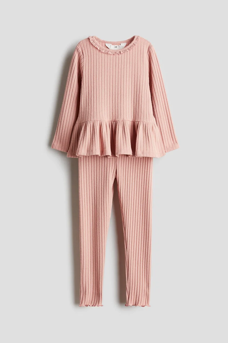 H&M 2-Piece Rib-Knit Set