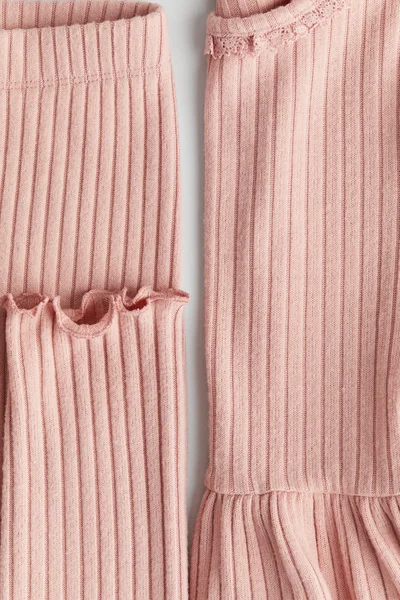 H&M 2-Piece Rib-Knit Set