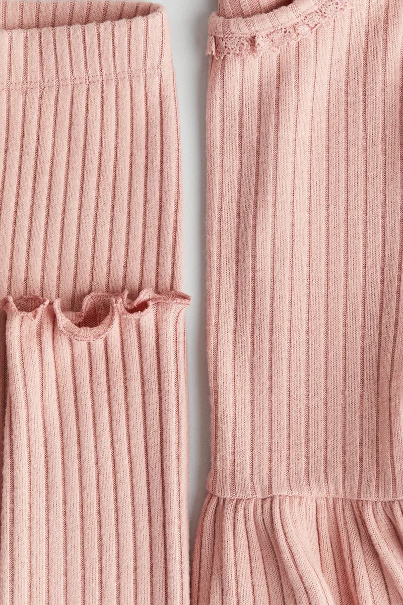 H&M 2-Piece Rib-Knit Set