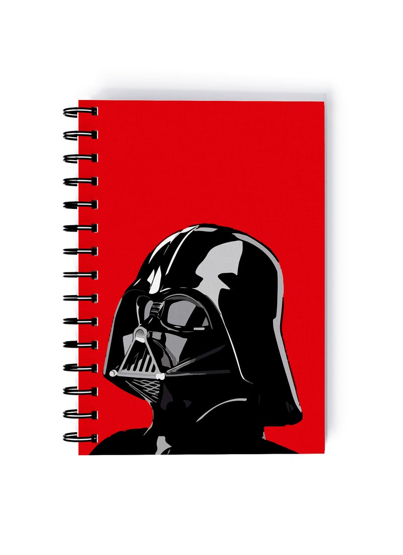 LOUD UNIVERSE Spiral A4 Notebook Star Wars Mask Darth Vader Red Black Mandalorian - Image 1