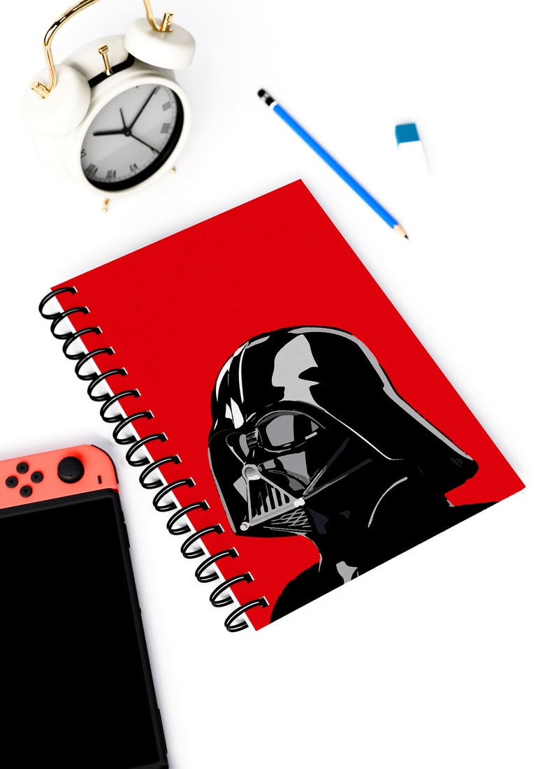 LOUD UNIVERSE Spiral A4 Notebook Star Wars Mask Darth Vader Red Black Mandalorian - Image 2