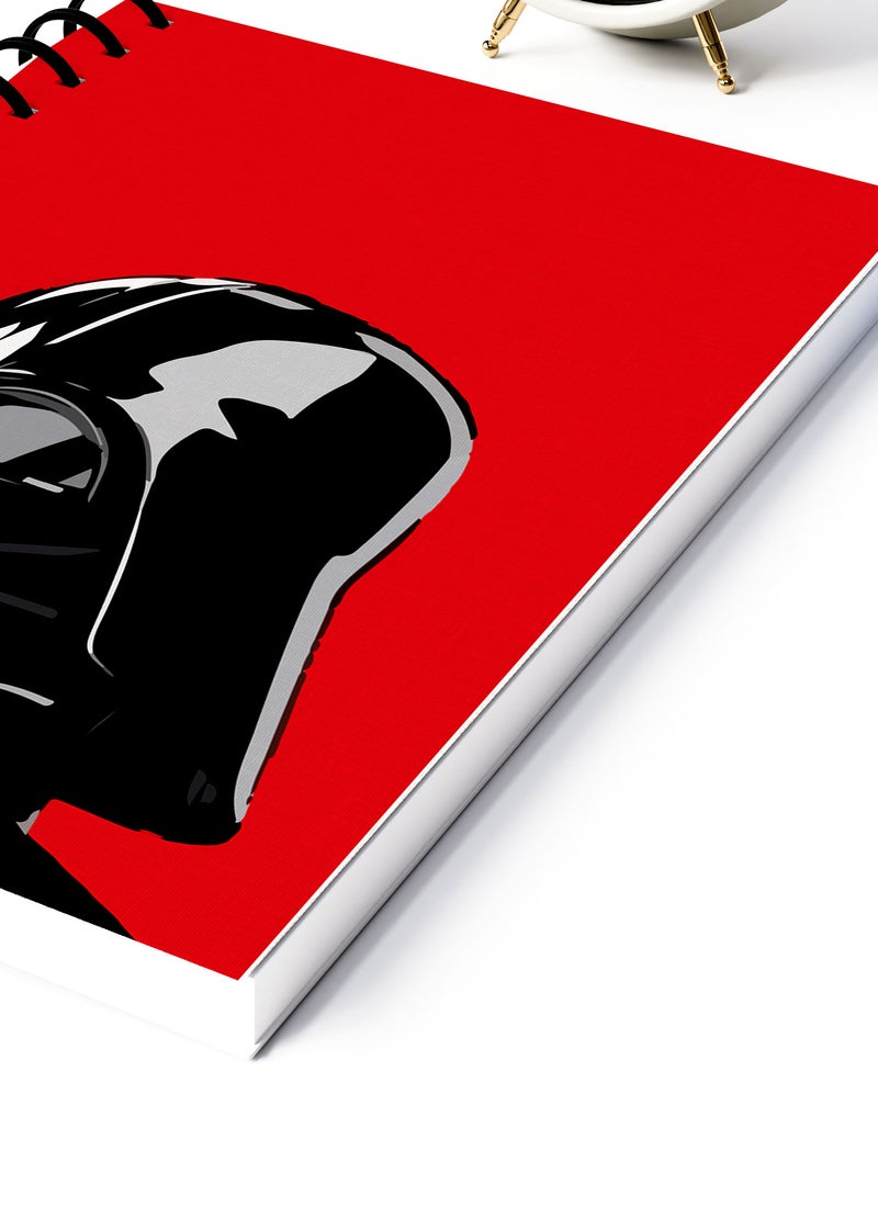 LOUD UNIVERSE Spiral A4 Notebook Star Wars Mask Darth Vader Red Black Mandalorian - Image 4
