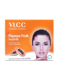 VLCC VLCC Papaya Fruit Facial Kit - 60g | Glowing, Blemish Free Skin | With Papaya, Cucumber, Peach, and Orange Peel Extracts | Glowing at Home Facial Kit.  - Image 1