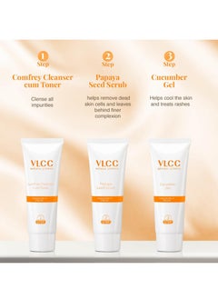 VLCC VLCC Papaya Fruit Facial Kit - 60g | Glowing, Blemish Free Skin | With Papaya, Cucumber, Peach, and Orange Peel Extracts | Glowing at Home Facial Kit.  - Image 5
