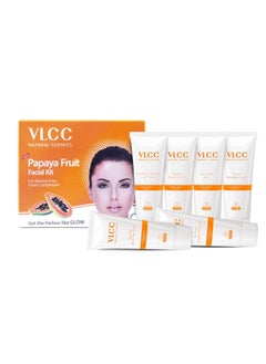 VLCC VLCC Papaya Fruit Facial Kit - 60g | Glowing, Blemish Free Skin | With Papaya, Cucumber, Peach, and Orange Peel Extracts | Glowing at Home Facial Kit.  - Image 2