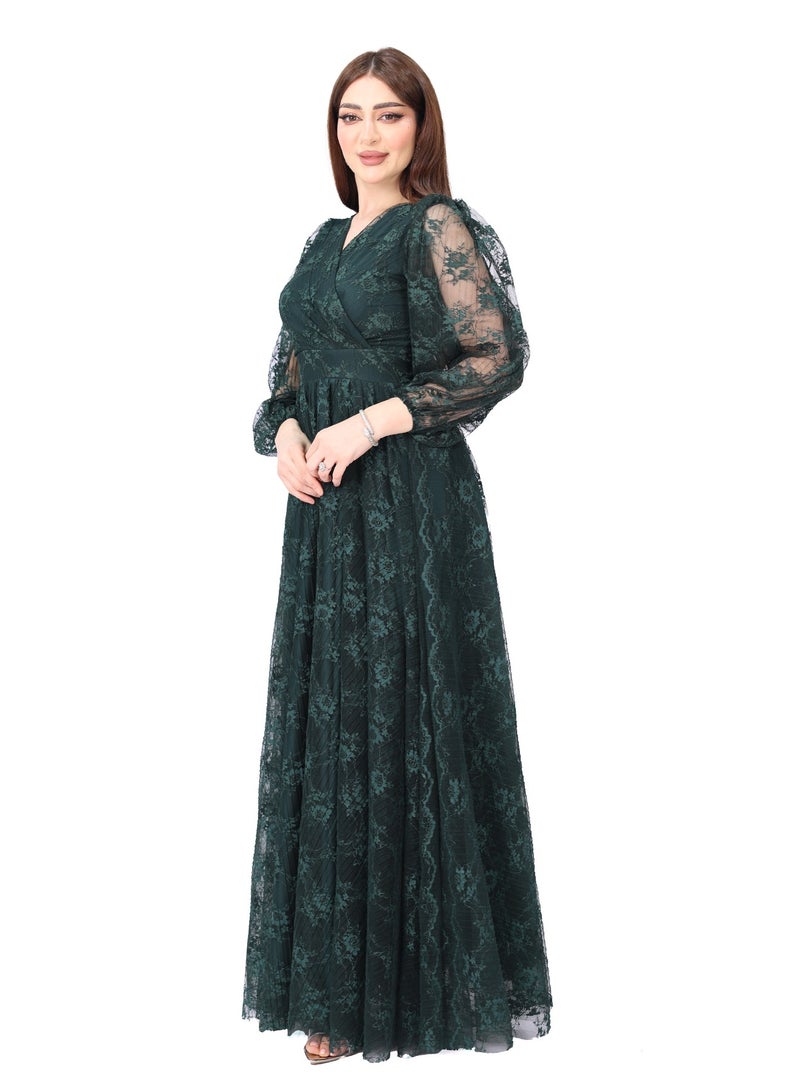 Modern Design Long evening dress with long sleeves elegance that suits all occasions With an elegant design that suits all occasions this dress is your perfect choice - Image 2