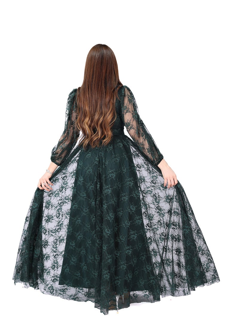 Modern Design Long evening dress with long sleeves elegance that suits all occasions With an elegant design that suits all occasions this dress is your perfect choice - Image 3