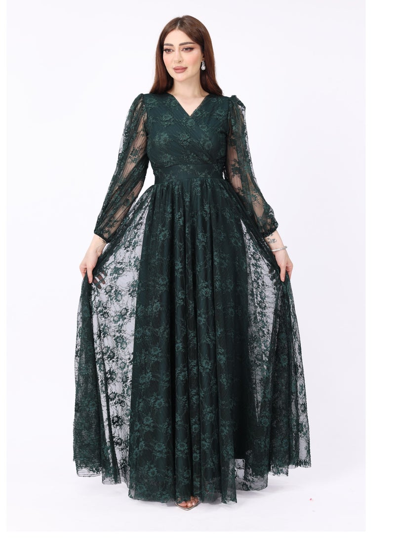 Modern Design Long evening dress with long sleeves elegance that suits all occasions With an elegant design that suits all occasions this dress is your perfect choice - Image 1