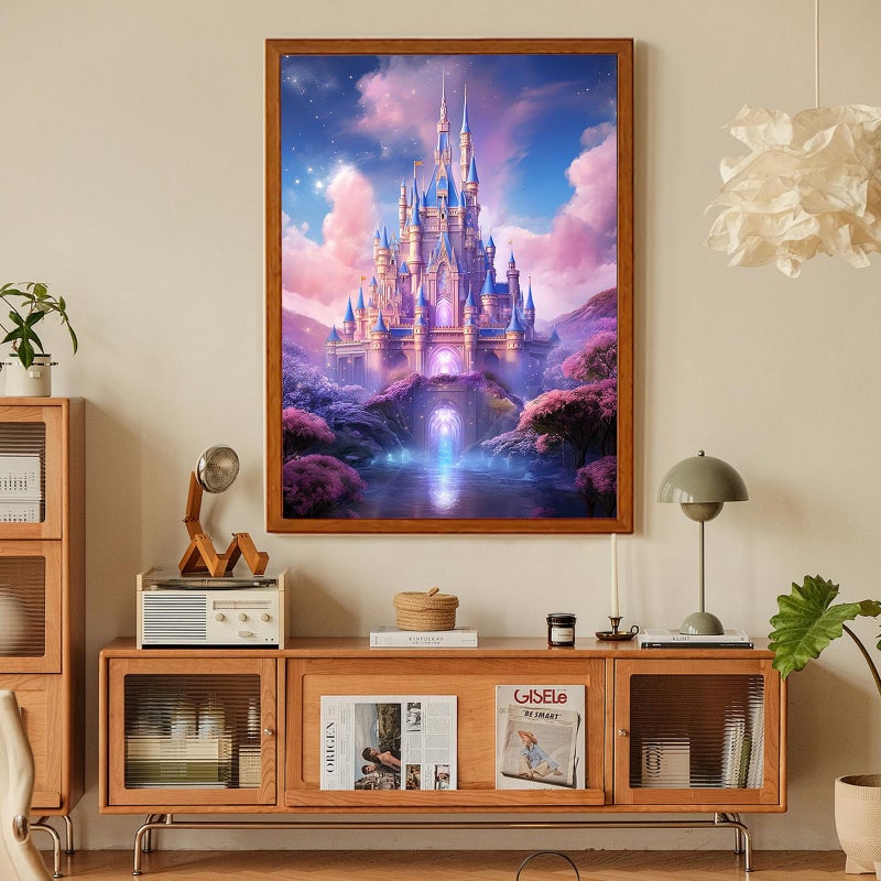 Fountor Diamond Art Kits for Adults Beginners, DIY Castle Diamond Painting Kits Cartoon for Adults, Cartoon Castle Gem Art Kits for Gift Home Wall Decor 12x16 inch - Image 4