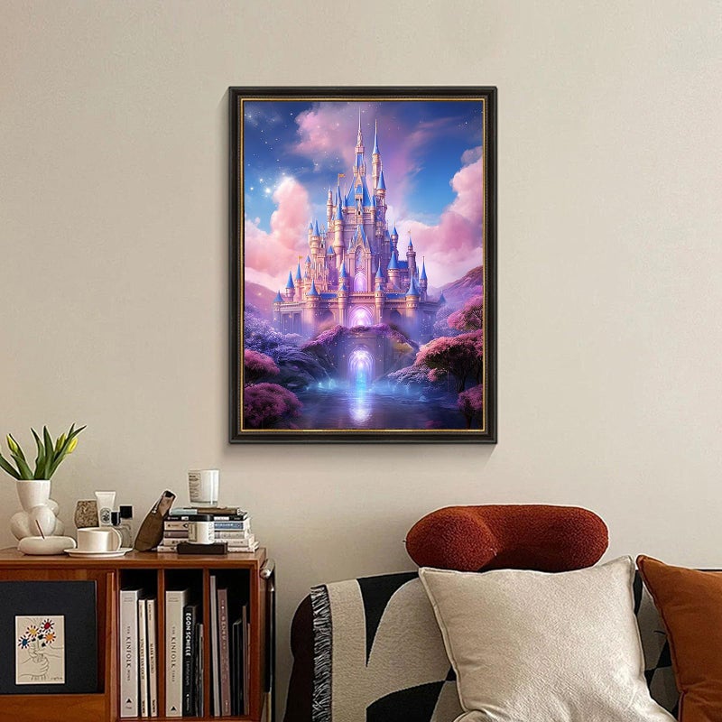 Fountor Diamond Art Kits for Adults Beginners, DIY Castle Diamond Painting Kits Cartoon for Adults, Cartoon Castle Gem Art Kits for Gift Home Wall Decor 12x16 inch - Image 3