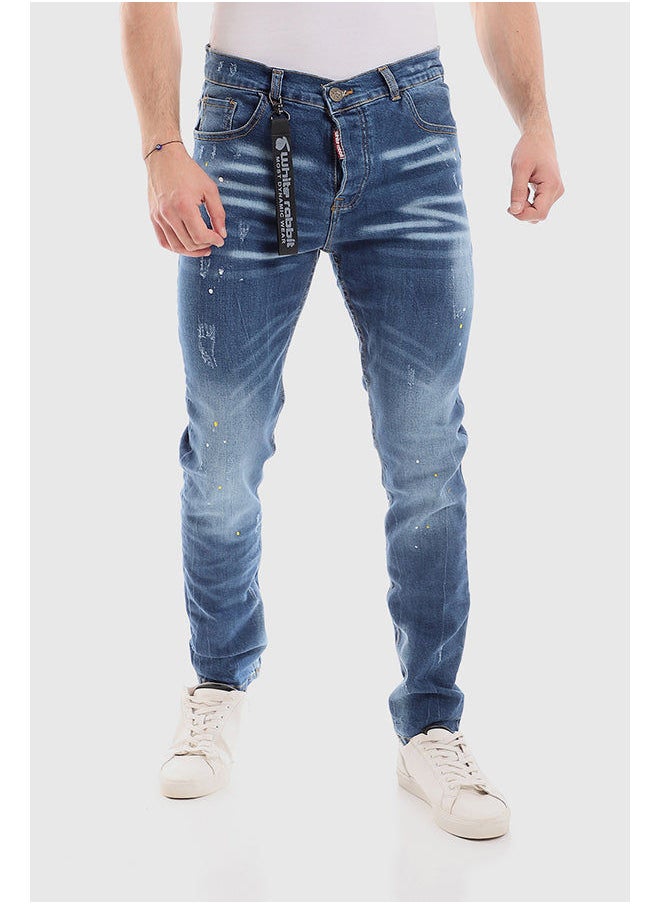 WHITE RABBIT - White Rabbit Front Scratch Wah Out Casual Jeans - Image 1
