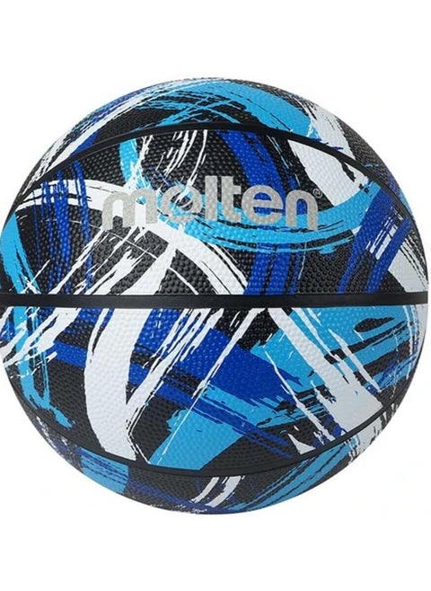 Rubber Basketball, Size 7, Black/Blue