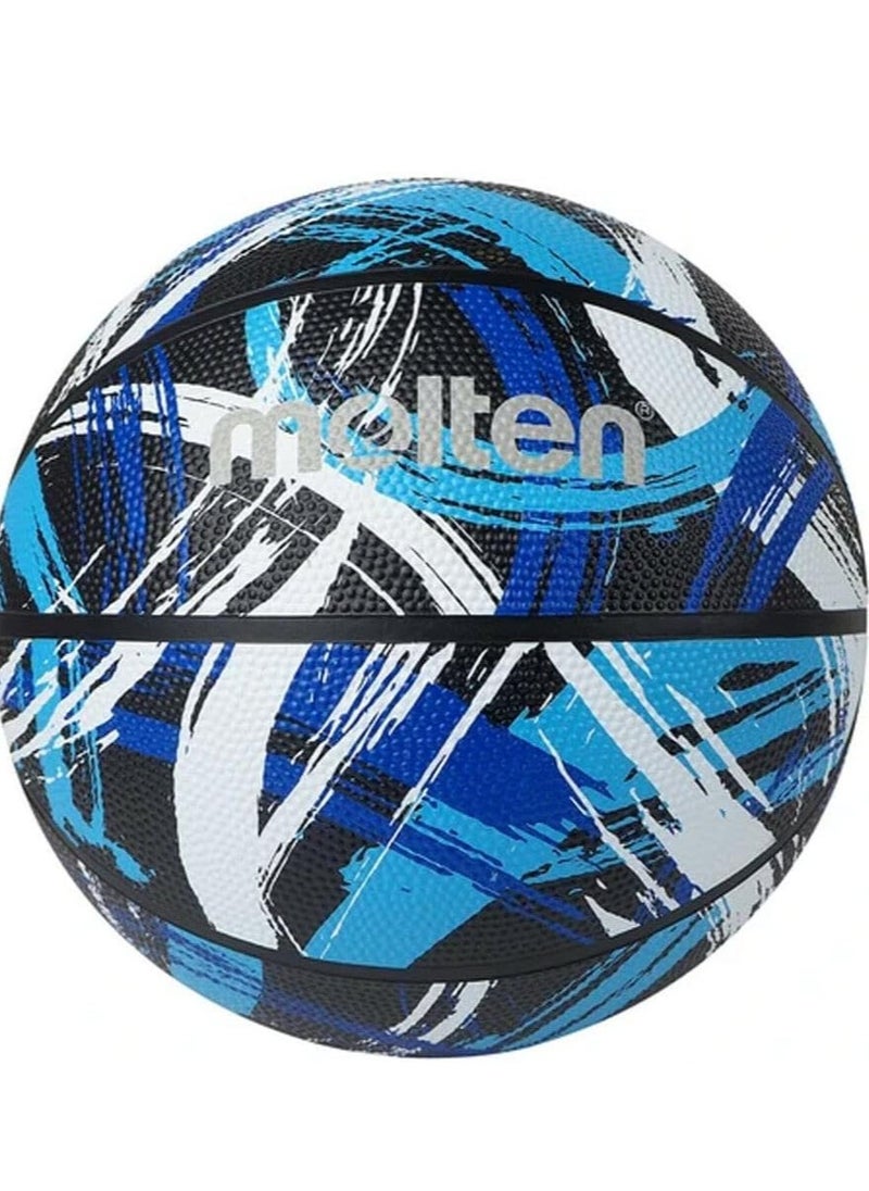 molten - Rubber Basketball, Size 7, Black/Blue - Image 1