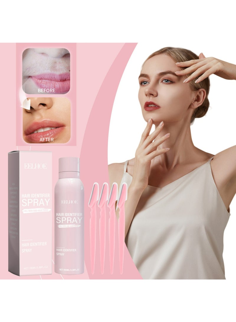 إيلهو الشعر معرف رش لحلاقة الوجه، وجه شعر معرف رش، ترطيب ورعاية الجلد مجموعة رش، مع جلب أربع أدوات إزالة الشعر، مناسبة لجميع أنواع الجلد (مجموعة واحدة) - Image 1