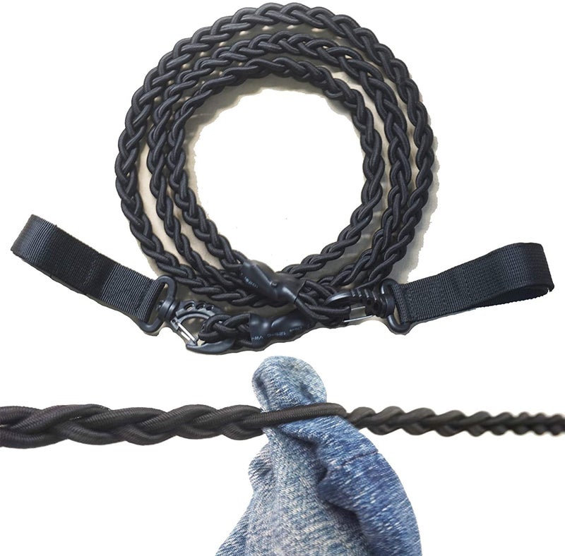 AUXPhome Tri-Braided Cord Clothes Line, Clothes Drying Rope Portable Travel Clothesline for Indoor Outdoor Laundry , Windproof Clothes Line, Hanger for Camping Travel & Home Use - No hanger hook needed - Image 1