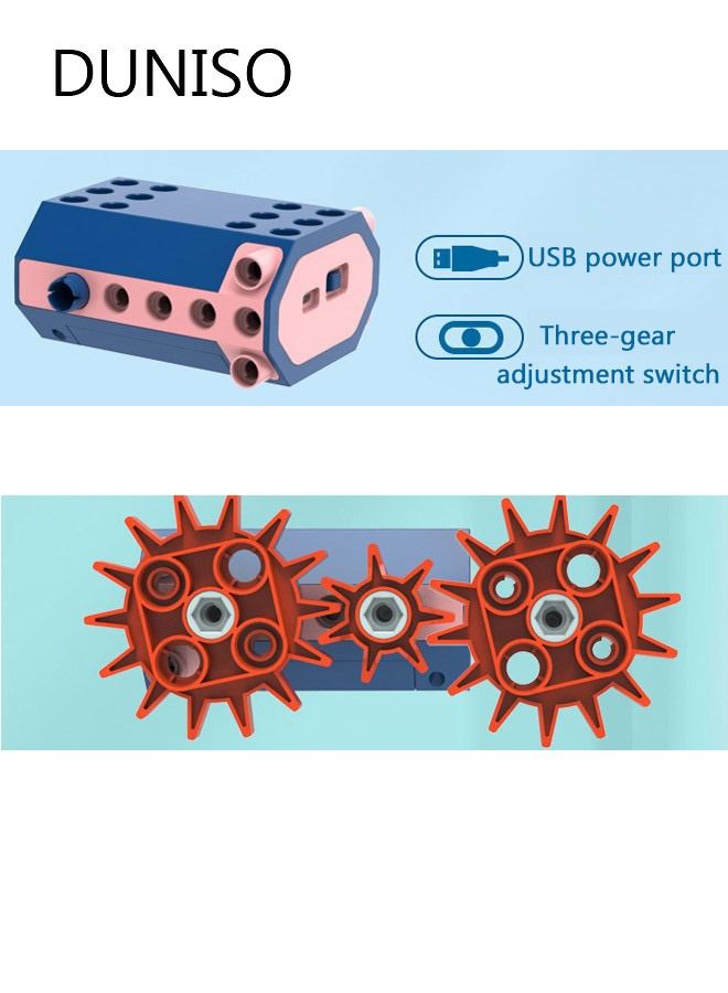 DUNISO 116 Pcs Building Blocks Kits Electric Building Block DIY STEM Toys Creativity Building Blocks Set Kids Toys Educational Construction Toys for Preschool Kids Boys and Girls - Image 3