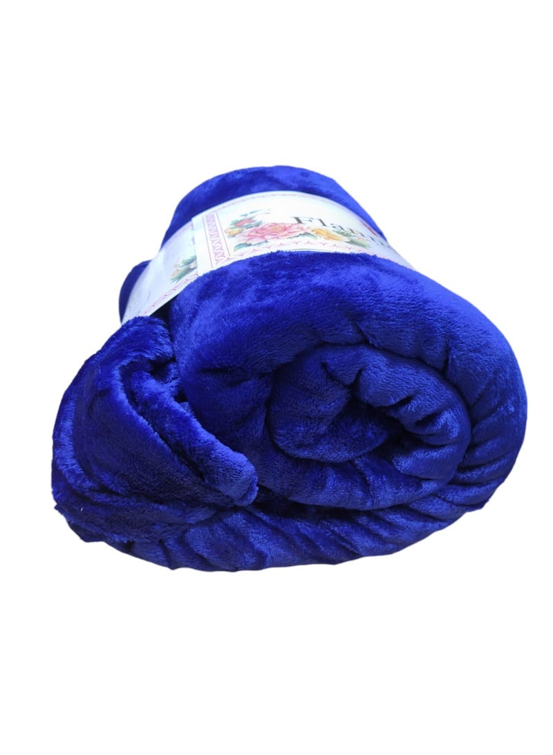 Baltic Linen بطانية فليس 200x240 سم بطانية ناعمة ورقيقة - دافئة للكنبة والسرير - سهلة الحمل - لون أزرق داكن - Image 2