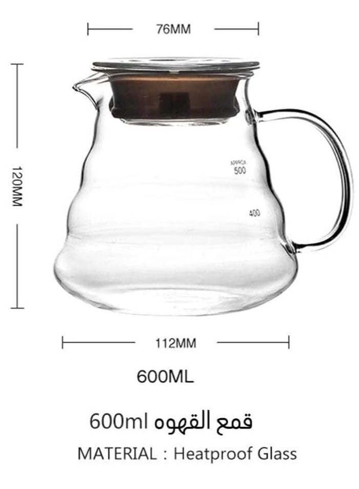 V60 Coffee Maker Kit, Portable with Coffee Scale, Hand Grinder, Dripper, Server, and Kettle, Glass, Black  - Image 4