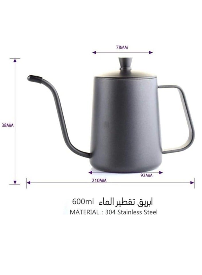 V60 Coffee Maker Kit, Portable with Coffee Scale, Hand Grinder, Dripper, Server, and Kettle, Glass, Black  - Image 3