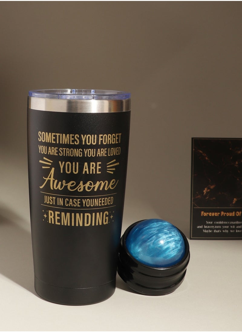 Arabest Men’s Gift Set for Dad, Husband & Boss - Coffee Candle, Leather Accessories & Tumbler (Father’s Day/Retirement Gift for Him)  - Image 5