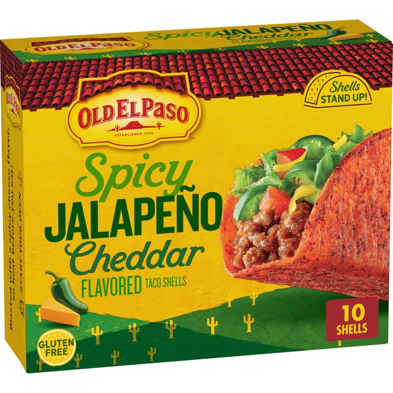 Old El Paso Spicy Jalapeno Cheddar Flavored Stand N Stuff Taco Shells Gluten Free 10 Ct 54 oz - Image 3