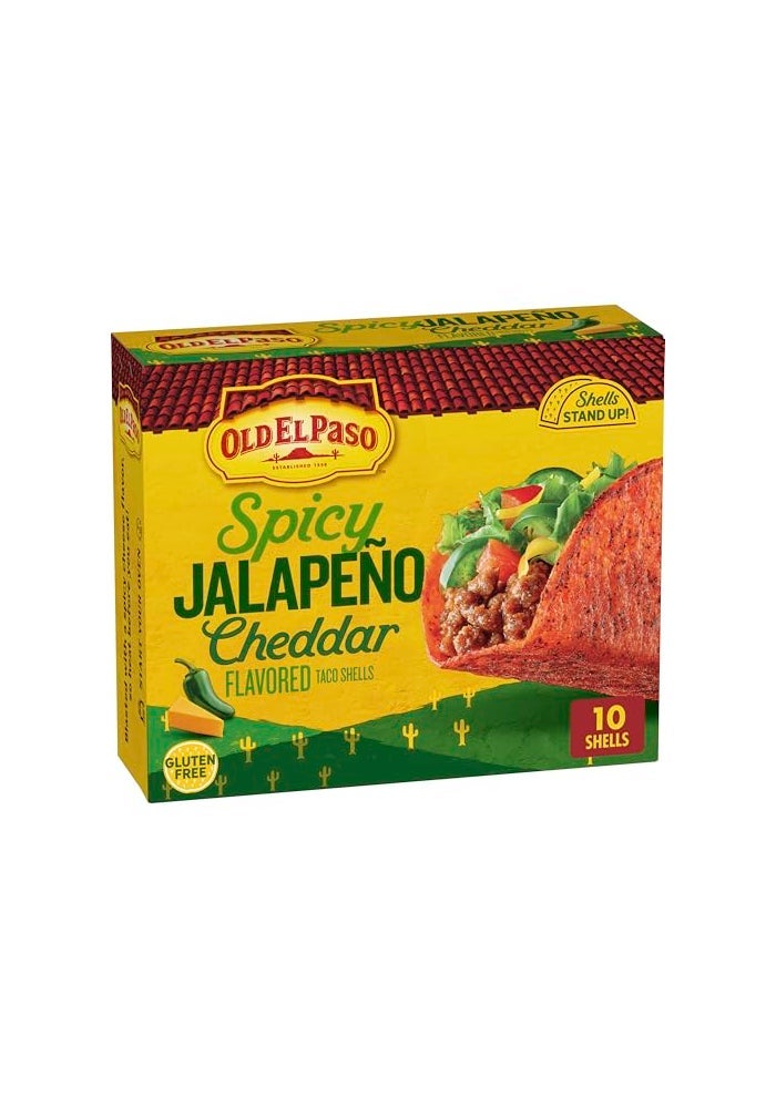 Old El Paso Spicy Jalapeno Cheddar Flavored Stand N Stuff Taco Shells Gluten Free 10 Ct 54 oz - Image 1