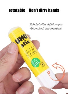 UHU Solid Glue Stick 8.2g, 2 Packs, Safe and Environmentally Friendly Water-Soluble Formula, Suitable for Office Strong Adhesive, Transparent Color  - Image 2
