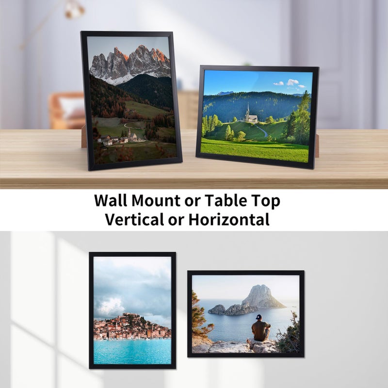 Giftgarden 8x11 Picture Frame Black  8 by 11 Thin Photo Frame for Wall Tabletop Display  Single - Image 3