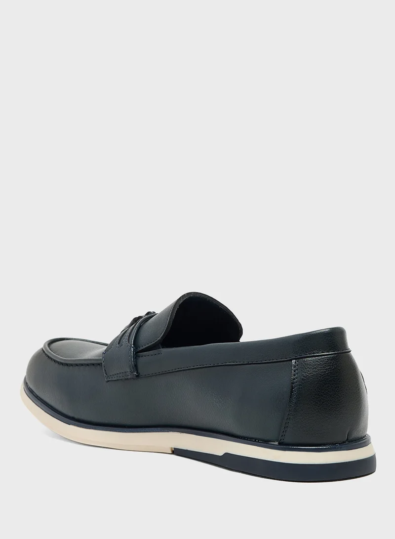 Robert Wood Tassel Detail Smart Casual Slip Ons