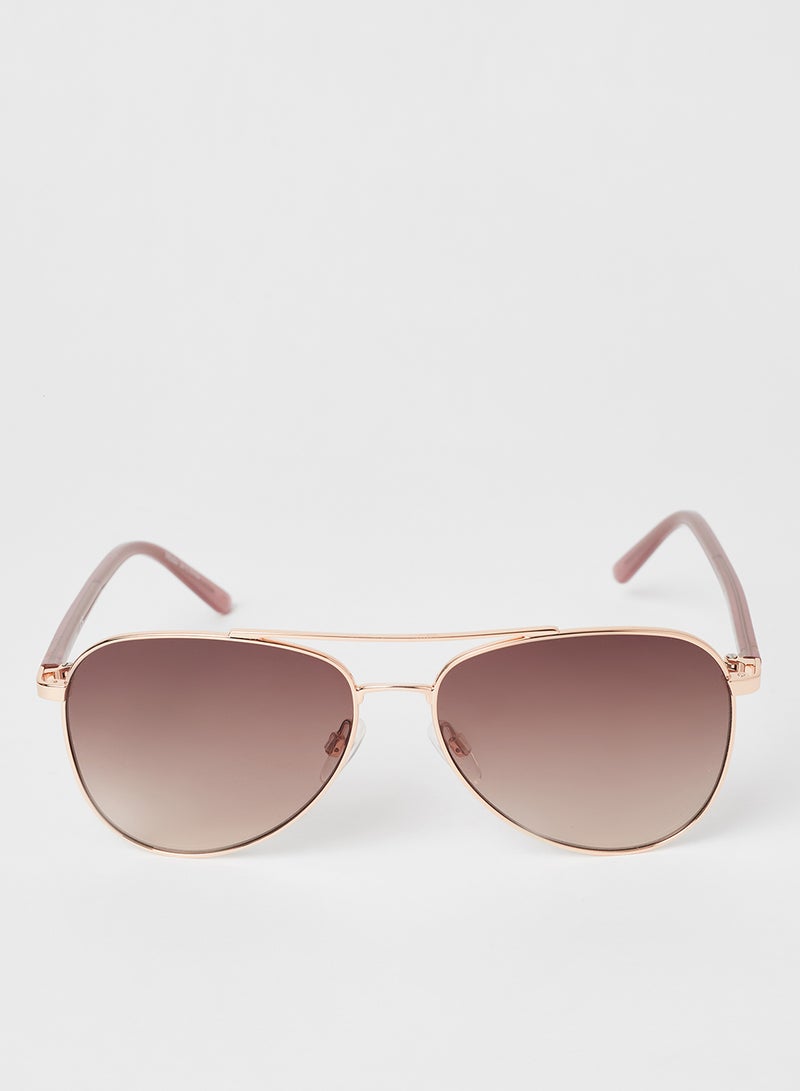 CALVIN KLEIN Unisex Full-Rim Metal Aviator Sunglasses - Lens Size: 58 mm - Image 1