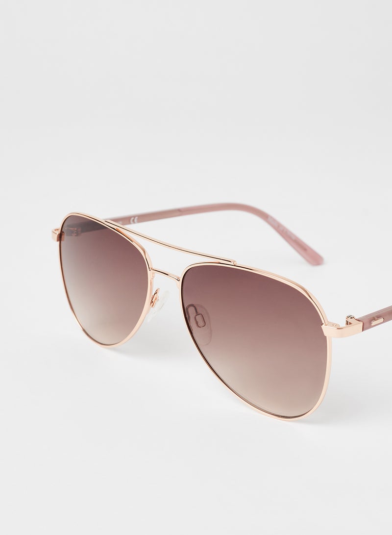 CALVIN KLEIN Unisex Full-Rim Metal Aviator Sunglasses - Lens Size: 58 mm - Image 3