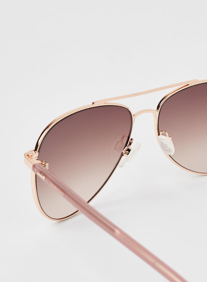 CALVIN KLEIN Unisex Full-Rim Metal Aviator Sunglasses - Lens Size: 58 mm - Image 2