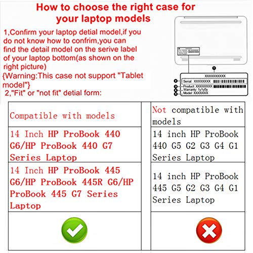 Alapmk Protective Case Cover for HP ProBook 440 G6/ ProBook 440 G7/ ProBook 445 G6/ ProBook 445R G6/ ProBook 445 G7/HP mt22 14" Laptop[Not fit ProBook 440 G5 G4 G3 G2],Galaxy - Image 3