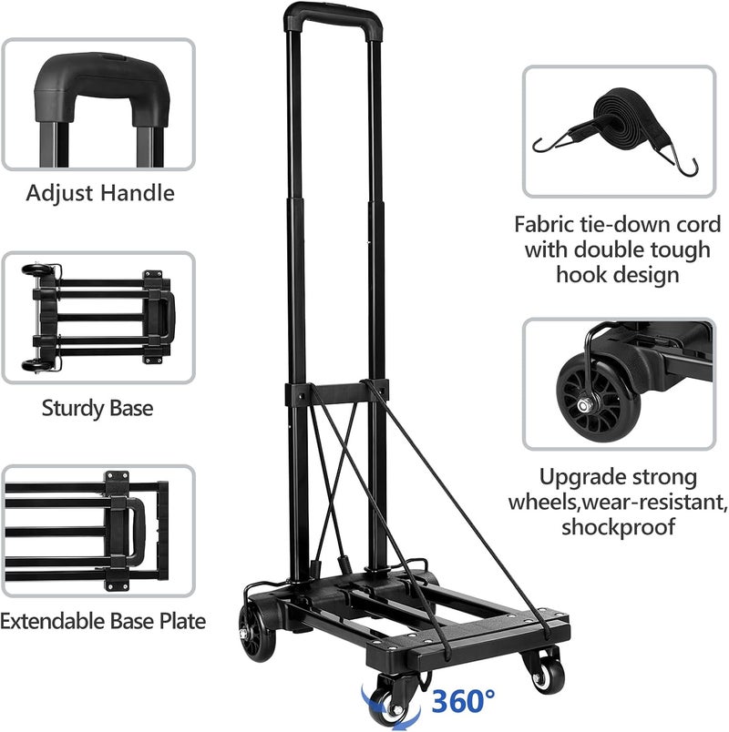 KEDSUM Folding Hand Truck Dolly Fit to Infant Booster Solid Construction Portable Car Seat Stroller for Airport Compact and Lightweight Luggage Cart for Airport Travel Moving Use 290LBS - Image 4