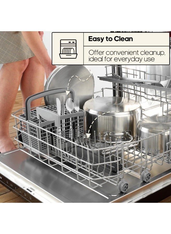 Flushrenic Stainless Steel Cutlery Set, 5-Piece Travel Set with Storage Case, Portable Cutlery Set, Reusable Stainless Steel Travel Cutlery Set, Suitable for Picnics, Camping and Outdoor Use (Silver) - Image 5