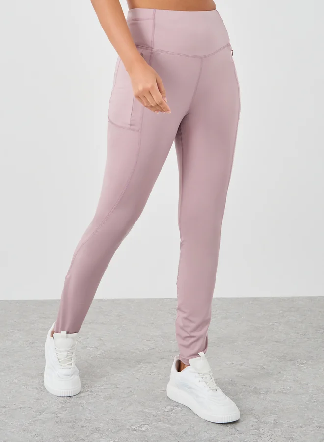 Styli Styli Broad Waistband Zipper Pocket Leggings
