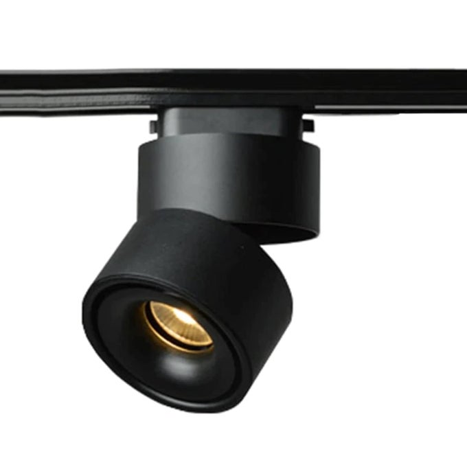 20 WATT BLACK BODY 360 COB LED TRACK LIGHT ROTATABLE INDOOR FOCUS SPOTLIGHT FOR SHOP SHOWROOM LIVING ROOM MALLS WARM WHITE LIGHT TRACKWAY NOT INCLUDED PACK OF 1