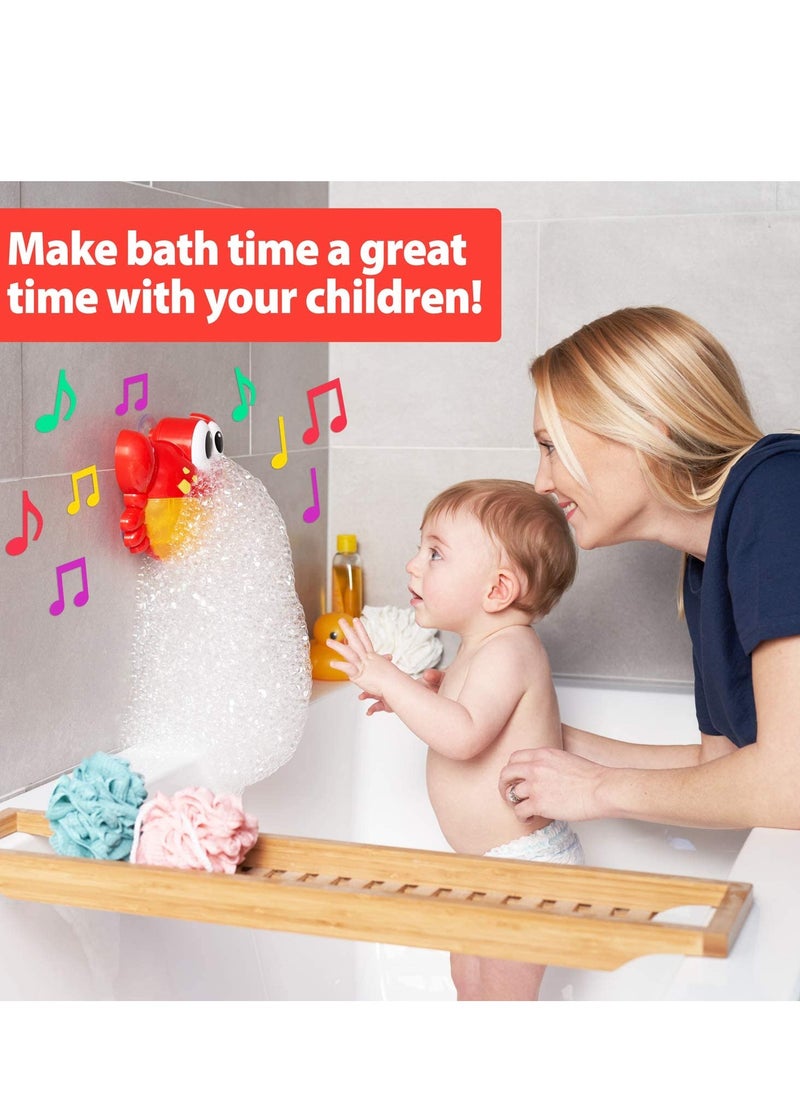 SYOSI - Crab Bubble Bath Maker for The Bathtub. Blows Bubbles and Plays 24 Children¡¯s Songs ¨C Baby, Toddler Kids Bath Toys Makes Great Gifts for Toddlers ¨C Sing Along Bath Bubble Machine - Image 1