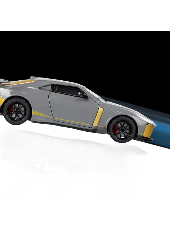 Alloy Car Toy Nissan GTR Sports Car Toy Alloy Car Model Simulation Alloy Car Model Generation-Color:1:24 Nissan GTR Track Version White - Image 5