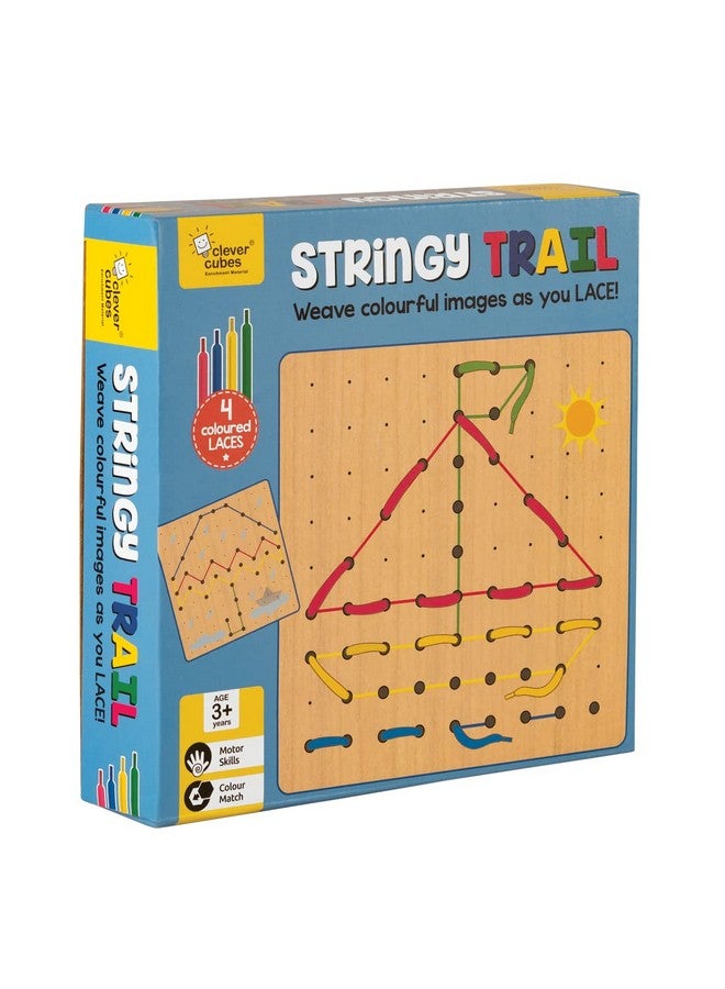 Clever Cubes Stringy Trail, Motor Skills Games, Activity Games, Educational Games, Return Gifts for Kids, Multicolour - Image 2