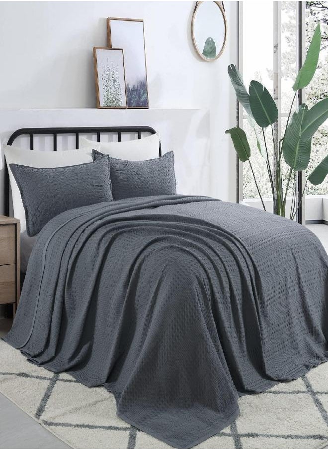 EASELAND EASELAND All Season Full Size Soft Quilted Down Alternative Comforter Reversible Duvet Insert with Corner Tabs,Winter Summer Warm Fluffy,Dark Grey,82x86 inches  - Image 1