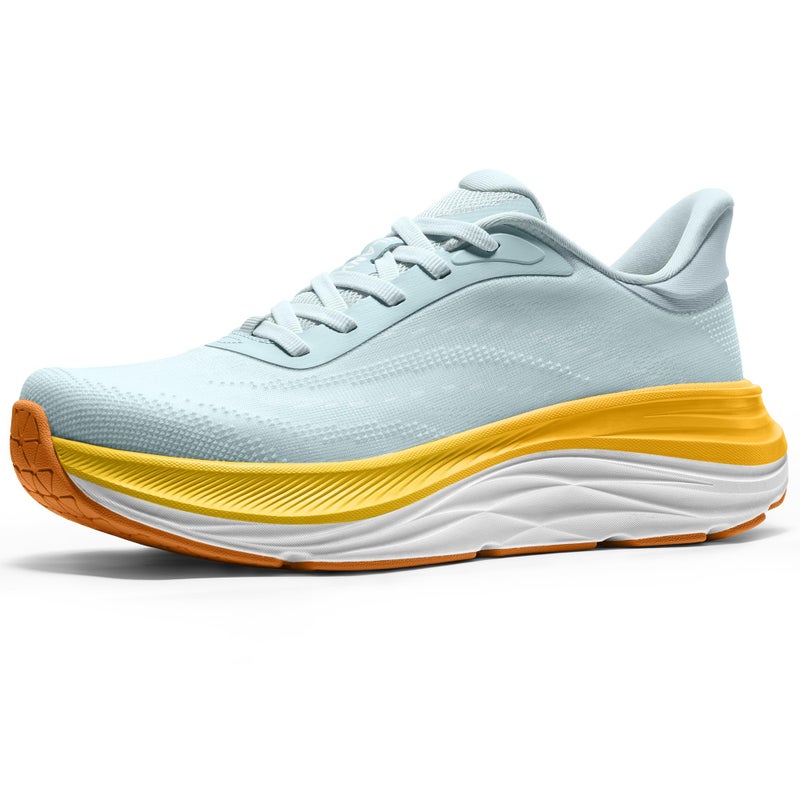 Vilanva Women's Walking Shoes Cushion Comfortable Running Tennis Shoes Non-Slip Workout Gym Athletic Breathable Fashion Sneakers (Light Blue 8.0) - Image 1
